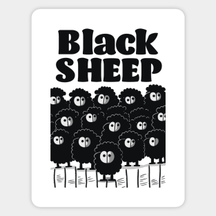 Black Sheep || Vector Art Cute Sheep Magnet